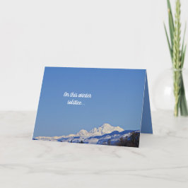 Vintervåld! Snowy Mountain Winter Scene Kort