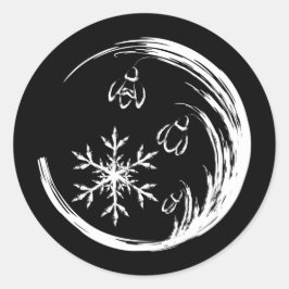 VinterVapensköld Runt Klistermärke
