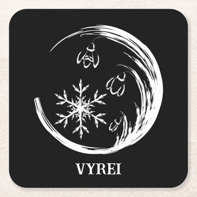 VinterVapensköld Underlägg Papper Kvadrat (Framsidan)