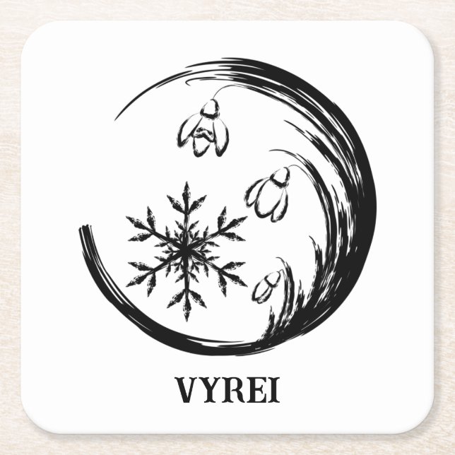 VinterVapensköld Underlägg Papper Kvadrat (Framsidan)