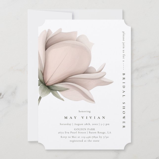 Vintervärme - Möhippa med en stor Blommigt Inbjudningar (Framsida)