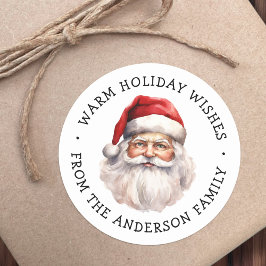 Vintervarmen i tomten önskemål runt klistermärke