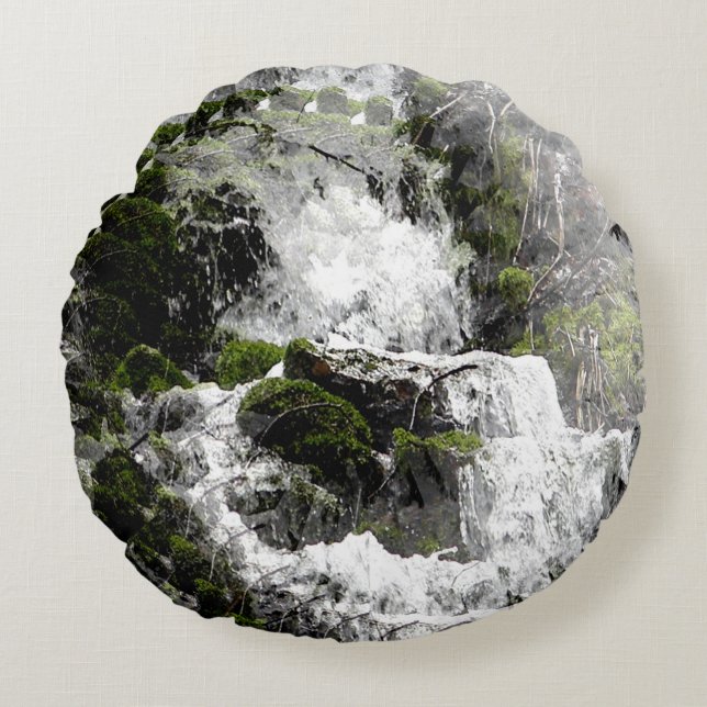 Vintervattenfall..... Rund Kudde (Framsidan)