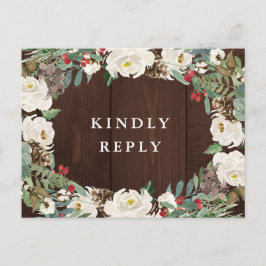 Vintervattenfärgens blommigt, bröllop OSA Vykort