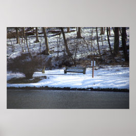 Vintervattenliggande foto Poster