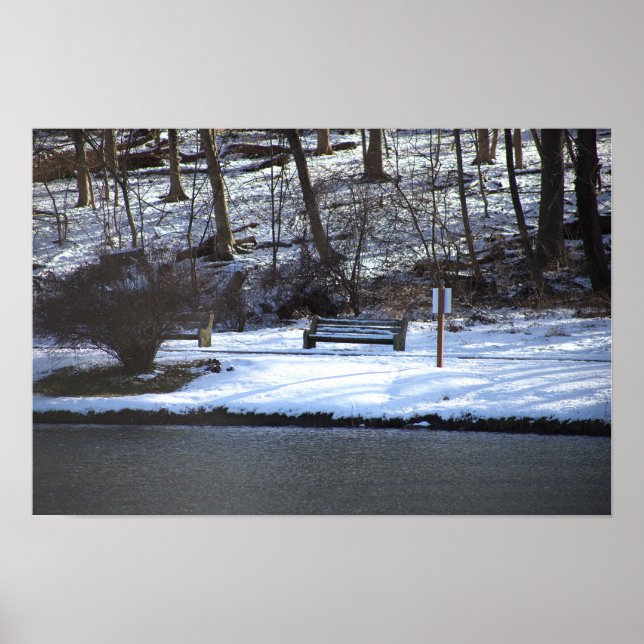 Vintervattenliggande foto Poster (Framsidan)