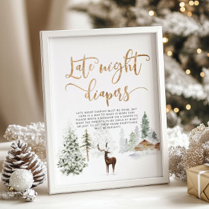 Vintervedland Sent nattblöjor Poster