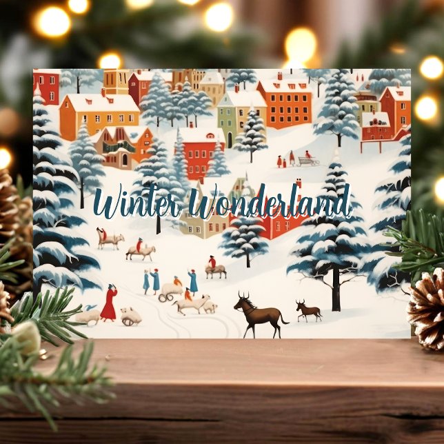 Vintervett Klassisk Högtidsscen Helgkort (Skapare uppladdad)