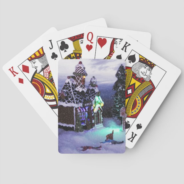 Vintervettig snöscen 2020 casinokort (Baksidan)