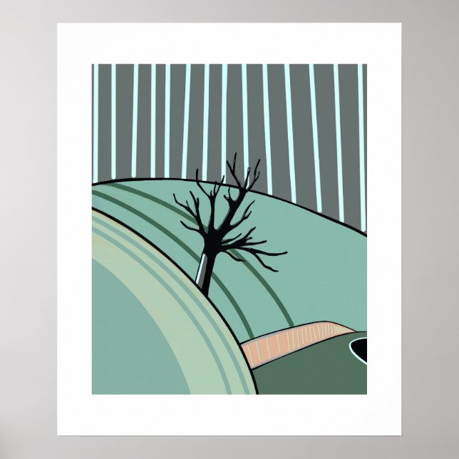 Vintervila – Minimalistisk Säsongsposter av Skline Poster (Framsidan)