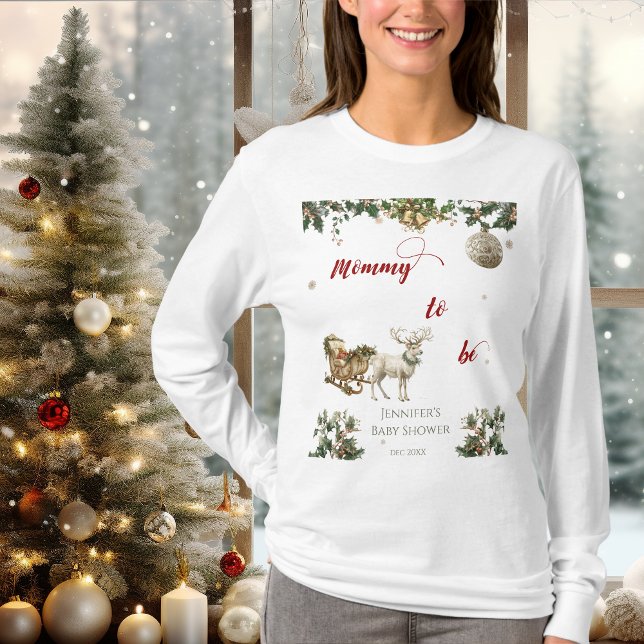 Vintervinter-Hjorten i jultomten Baby T Shirt (Skapare uppladdad)