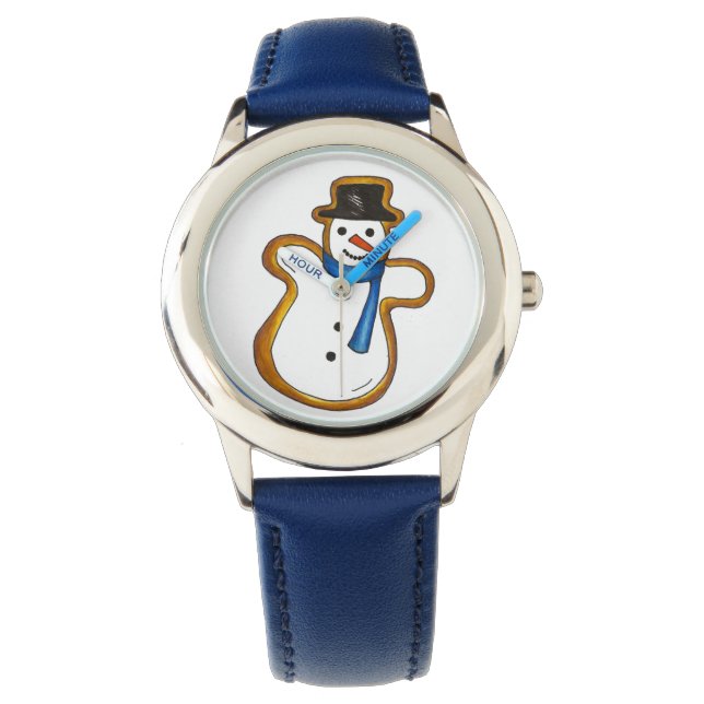 Vintervinter Snö Sugar Cookie för Snögubbe Armbandsur (Framsida)