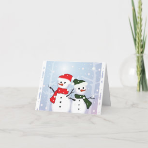 Vintervinterland Snömannen Vår Första Jul Helgkort