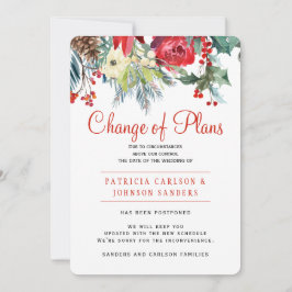 Vintervintern bröllop, blommigt inbjudningar