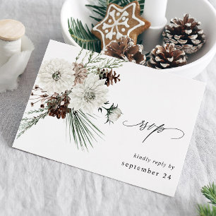 Vintervit Blommigt och Gräs w OSA av måltid Kort