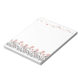 vintervit maronblommigt anteckningsblock