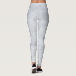 Vintervit Snowy Glitter Sparkles jul Leggings