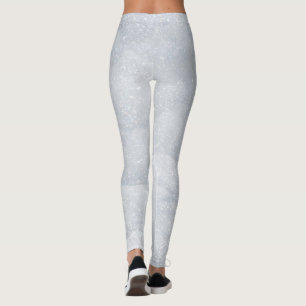 Vintervit Snowy Glitter Sparkles jul Leggings