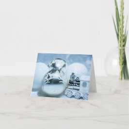 Vintervita dekorationer. Jul. Kort