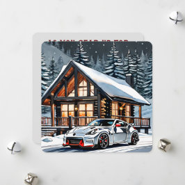 Vintervitt JDM-julkort Julkort