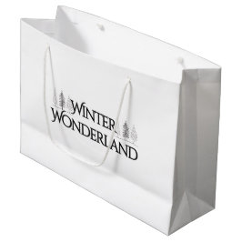 Vintervonderland – Elegant text och tallar