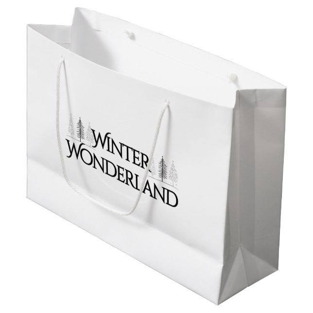 Vintervonderland – Elegant text och tallar (Framsidan Vinklad)