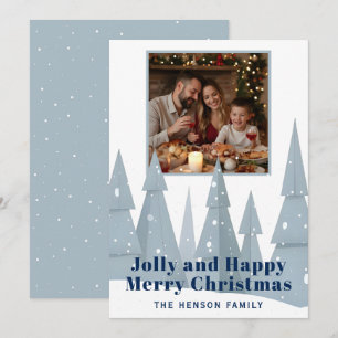 Vintervonderland Familjefoto Jul Julkort