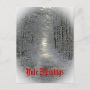 Vintervonderland Jul/Vinter Solstice Helg Vykort