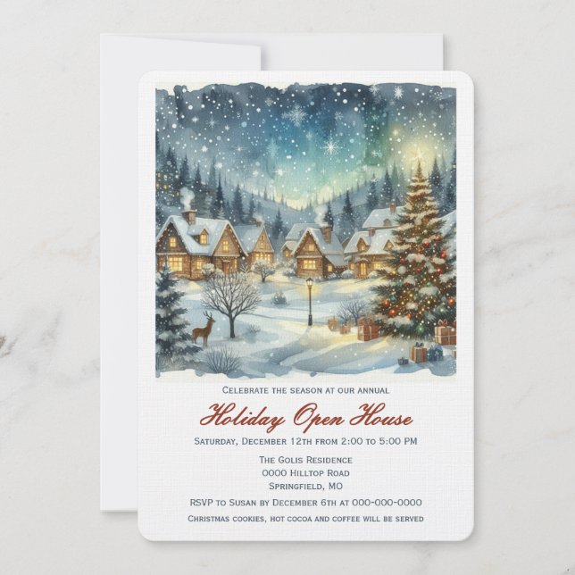 Vintervonderland julens öppna hus  inbjudningar (Framsida)