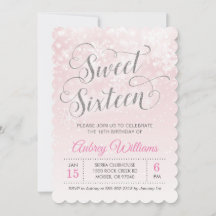Vintervonderland Sweet Sixteen Rosa Flickfödelseda