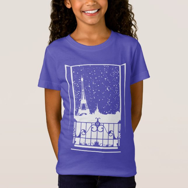 Vintervy från Paris T Shirt (Framsida)