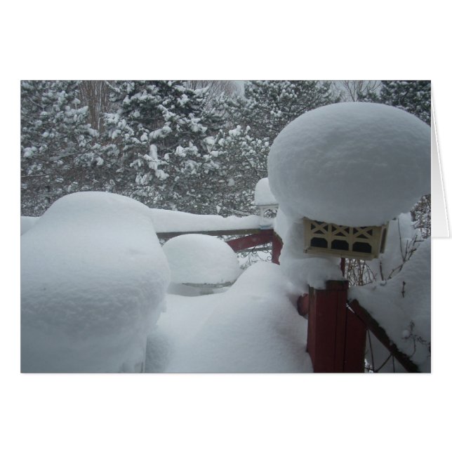 Vintervy från porten hälsningskort (Framsidan Horizontal)