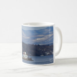 Vintervy över Esopus Meadows fyr Kaffemugg