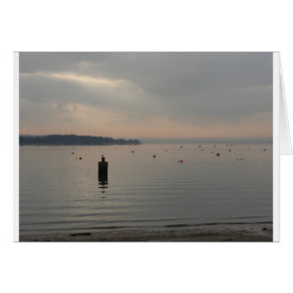 Vintervy över Poole Harbour. Hälsningskort