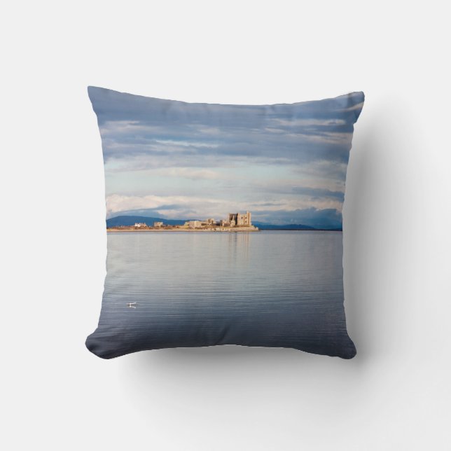 Vintervy Piel Island Morecambe Bay Cumbria Kudde (Framsida)