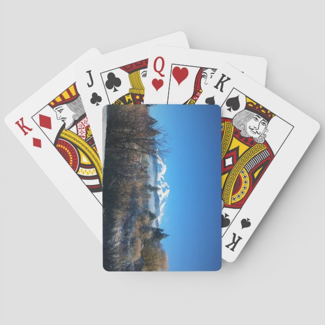 Vintervy vid Mount Shasta, CA Casinokort (Baksidan)