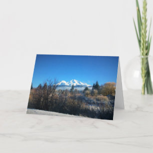 Vintervy vid Mount Shasta, CA Kort