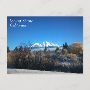 Vintervy vid Mount Shasta, CA Vykort
