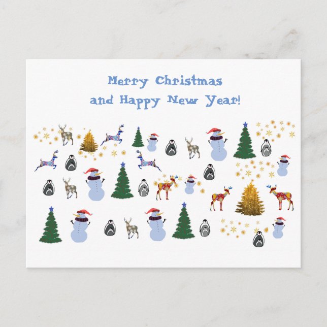 Vintervykort för Helgdag Helg Vykort (Framsida)