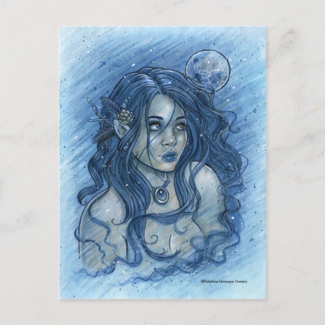 Vintervykort för Måne Vykort (Framsida)