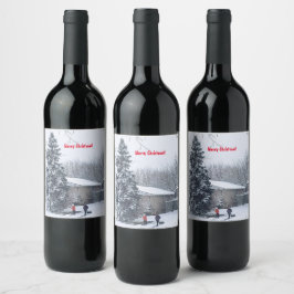 Vintery Days Deserve Reserve Vin-etikett Vinflaska Etikett