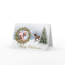 Vintery Photo jul-gratulationskort