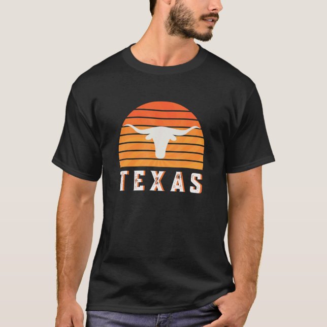 Vintge Austin Texas Behålla IT Konstig Longhorn Su T Shirt (Framsida)