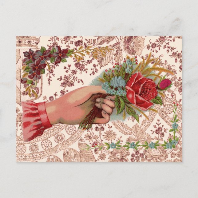 Vintge Bouquet Vykort (Framsida)