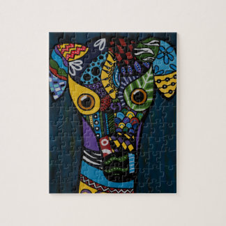 Vinthund - pensionerad tävlings- vinthundrädding pussel