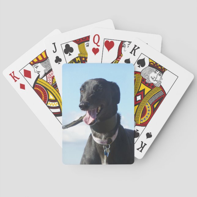 Vinthund som leker kort (4) casinokort (Baksidan)