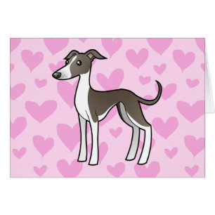 Vinthund/Whippet/italiensk vinthundkärlek Hälsningskort