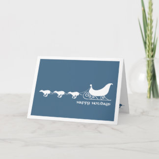 Vinthundar som drar Santas Sleigh Helgkort