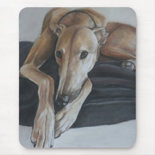 Vinthundhundkonst Mousepad Musmatta (Framsidan)