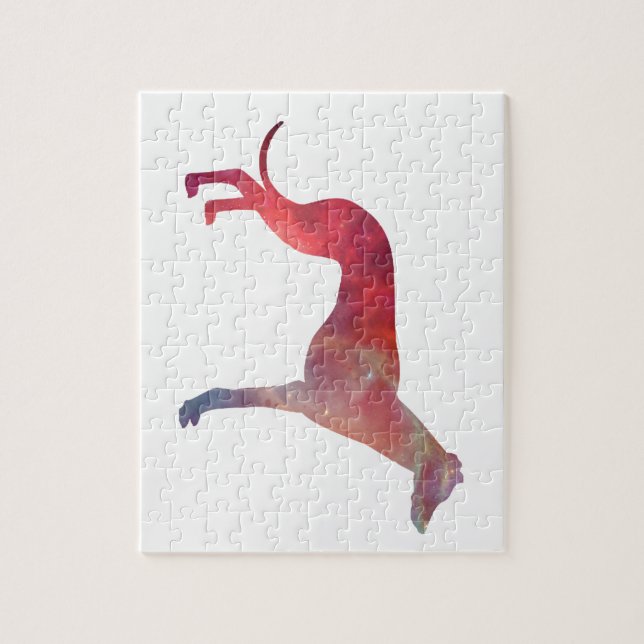 Vinthundkosmossilhouette Pussel (Vertikal)